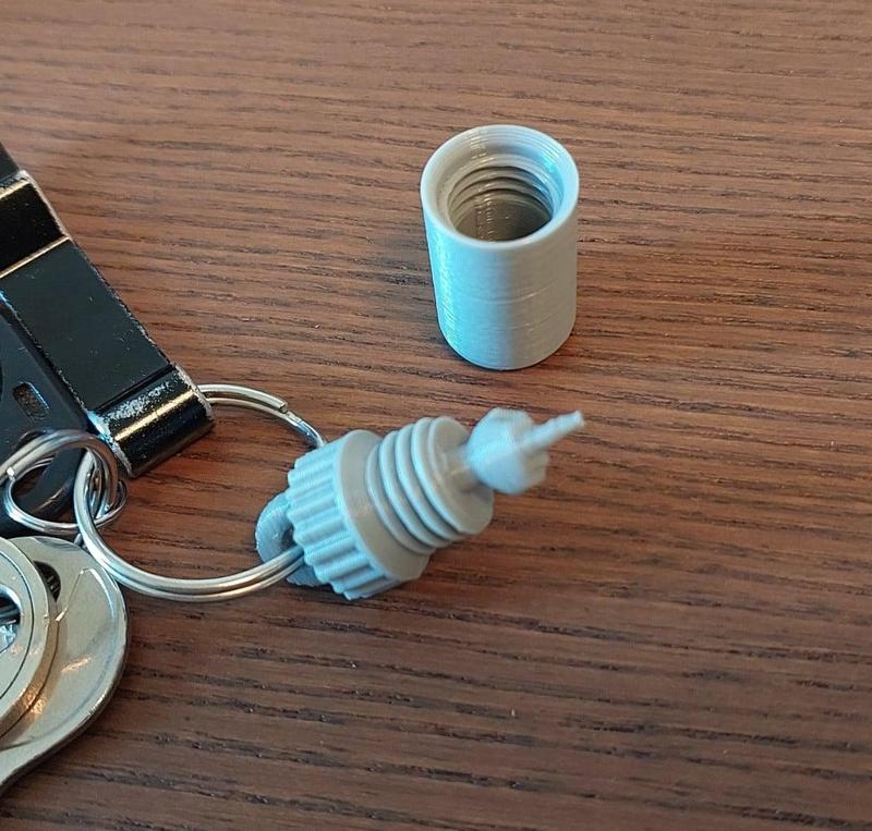 Middle Finger Keychain Pill Bottle