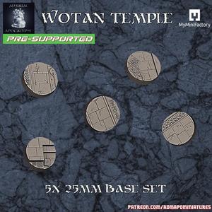 Wotan Temple Base 25mm set (Pre-supported)