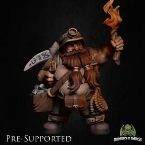 Baldur The Adventurer [PRE-SUPPORTED] Dwarf Miner