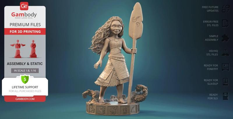 Moana STL Files for 3D Printing | Assembly Model