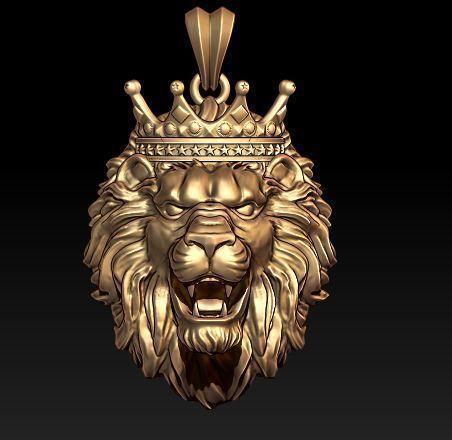 lion necklace with crown