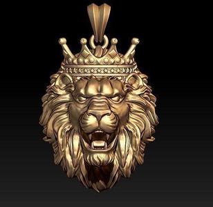 lion necklace with crown