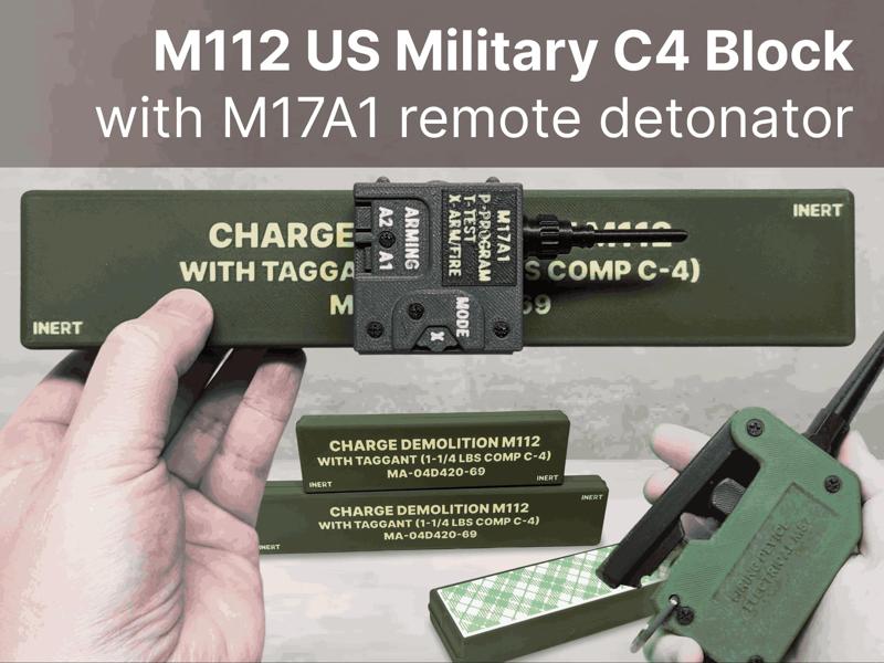 US Military M112 C4 Block with Wireless Detonator