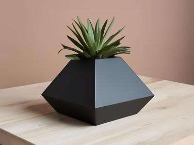 Modern Minimalist Pyramid Planter, Decor Vessel