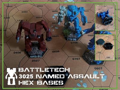 BattleTech 3025 Named Assault Mech Hex Bases