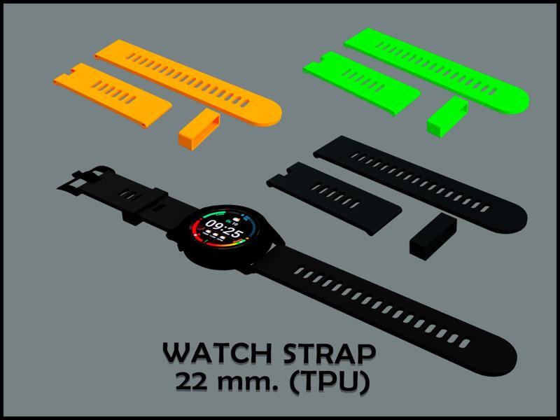 Watch Strap 22 mm. In TPU