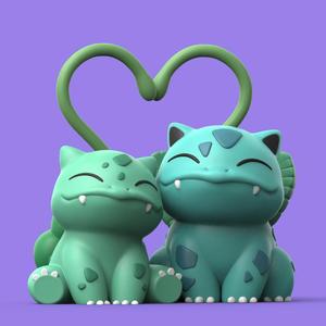 Valentine Bulbasaur (Easy Print No Supports)