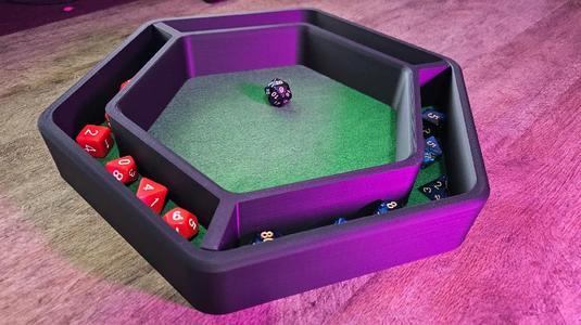 Large tabletop dice tray   