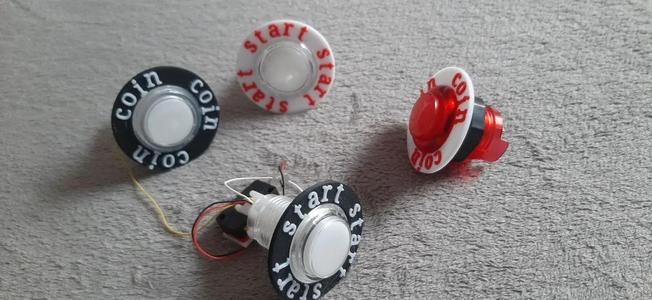 Arcade Cabinet Buttons Coin Start