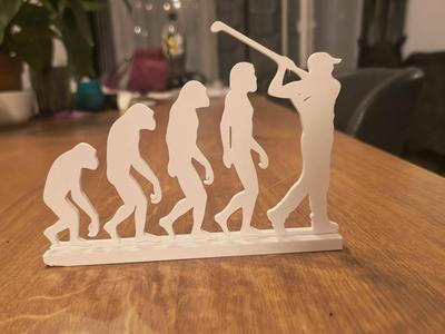 Human Evolution Silhouette Golf Edition