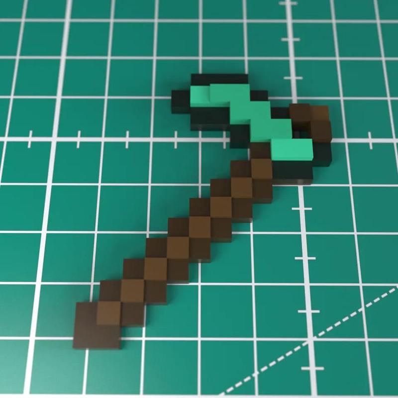 Minecraft Hoe Keychain