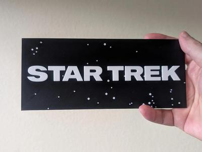 Star Trek 1965 Pilot Logo with Frame and Stand   