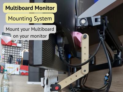 Multiboard mounting system for Vesa monitor holder