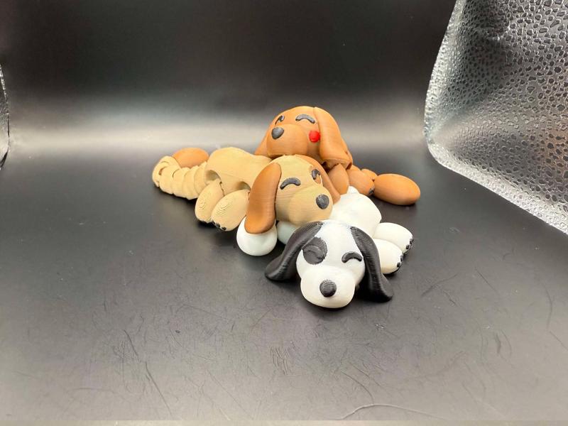 Cute Tiny Articulated Doggie with Paws (3 tail length options)