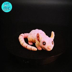 Flexi Mouse Print in Place Body Snap Fit Head STL/3MF