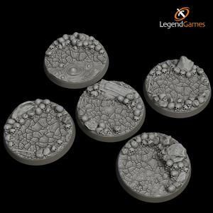 LegendGames 40mm round Skull and Cracked Earth figure bases
