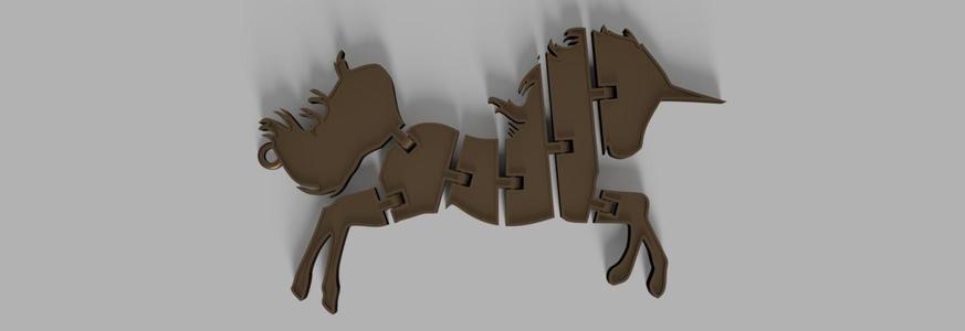 Flexi Unicorn keychain
