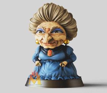 Yubaba -Spirited Away-湯婆婆-studio Ghibli-FANART FIGURINE