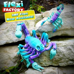 Flexi Print-In-Place Scorpion with 3MF and XL Versions Included!