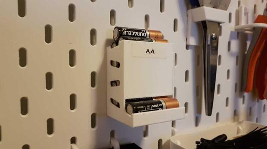 Battery Dispenser for Skadis (AA & AAA)