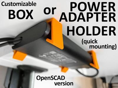 Customizable box / psu / power adapter bracket / holder