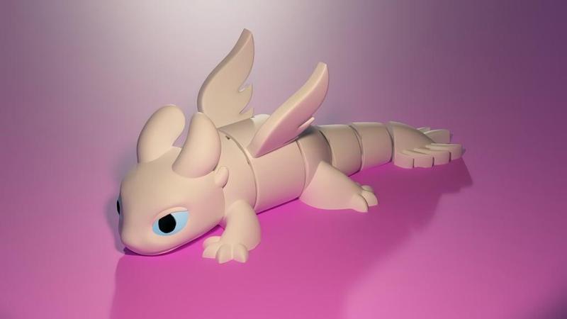 Articulated Dragon Light Fury Cute Flexi