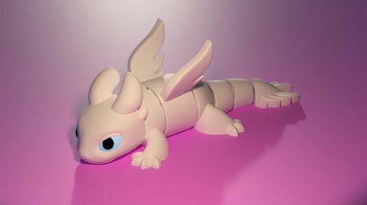 Articulated Dragon Light Fury Cute Flexi