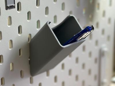 IKEA Skadis storage box (no support needed)