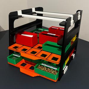 5×5 Gridfinity 4 Tray Storage Rack