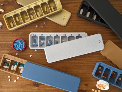 Weekly Pill Box with Sliding Lid – Multiple Styles