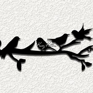 4 birds branch set WALL ART HOME DECOR