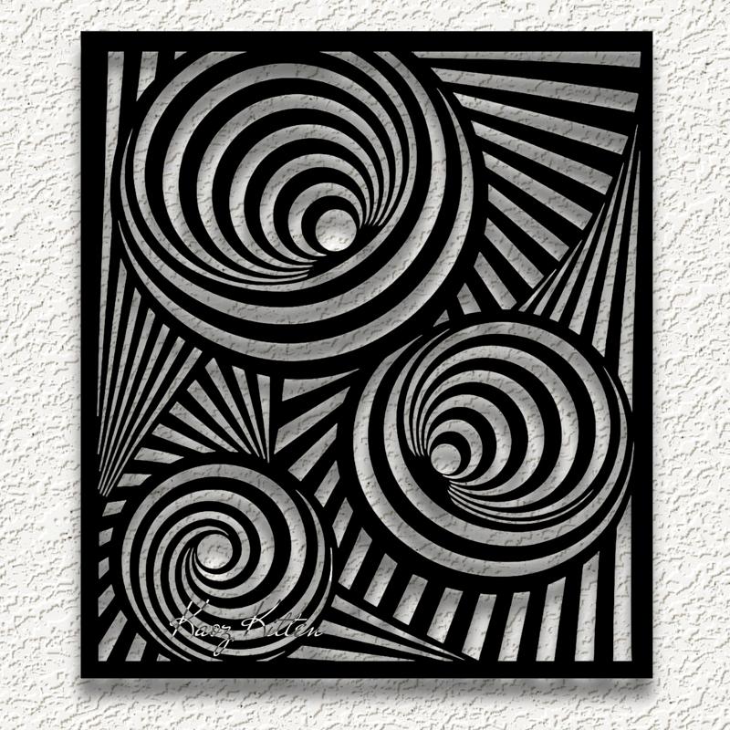 optical illusion vortex flowe WALL ART HOME DECOR1.stl