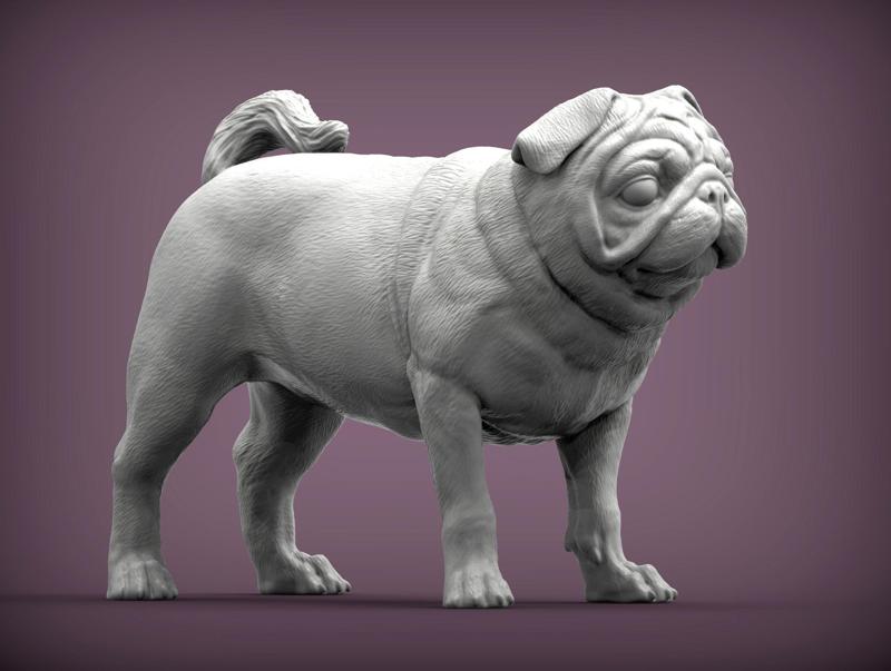 Pug for 3D printing