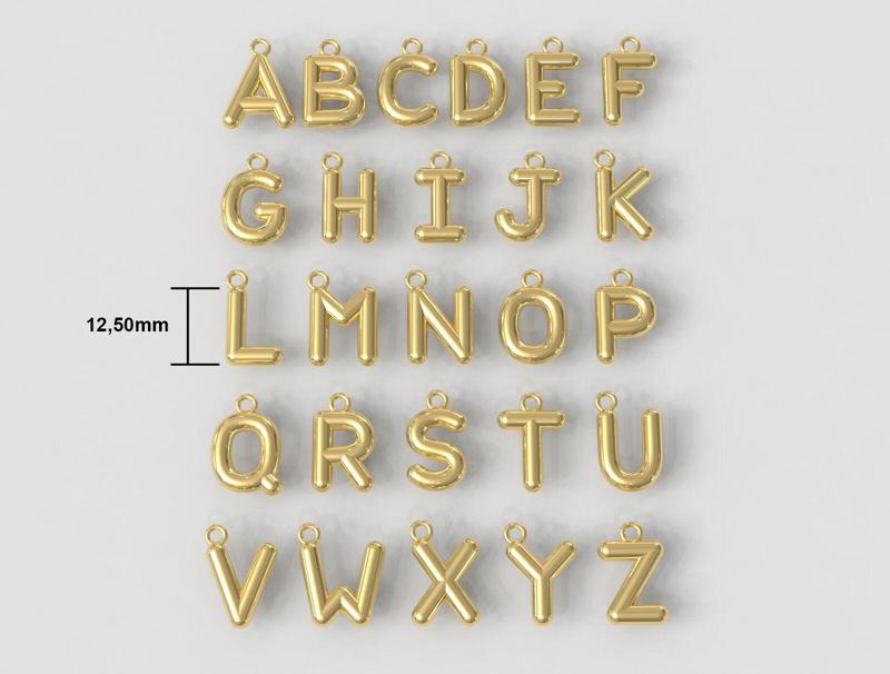 12mm Balloon Alphabet – 26 Letter Pendants