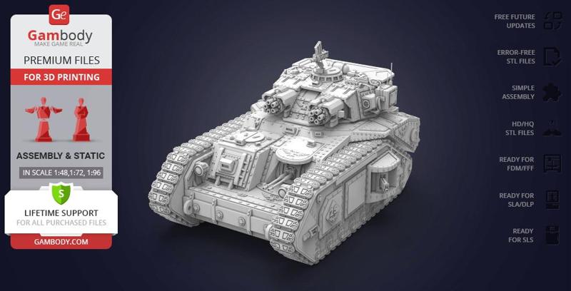 Vulcan Tank STL files for 3D Printing | Assembly Model