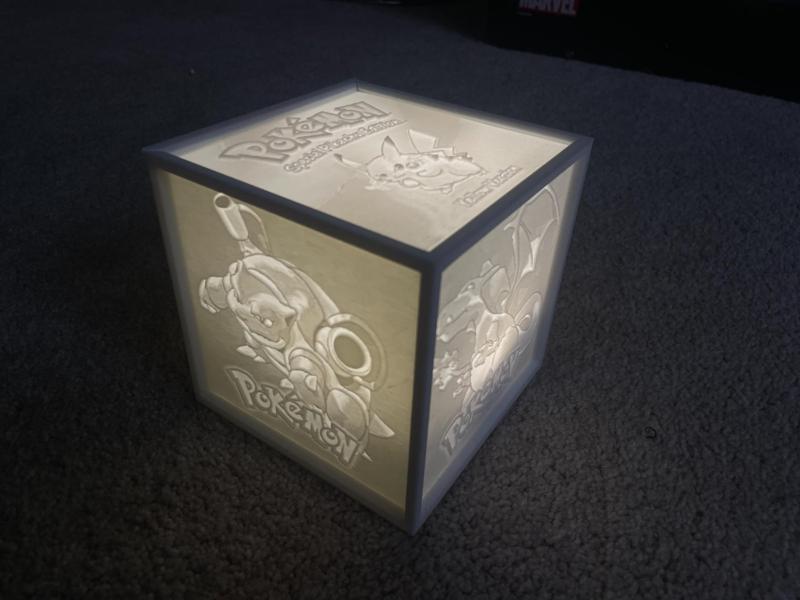 Pokemon Lithophane Light Box  / Pikachu  Charizard