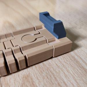 Stop track for wooden railyways / trains (compatible with Brio and IKEA Lillabo)