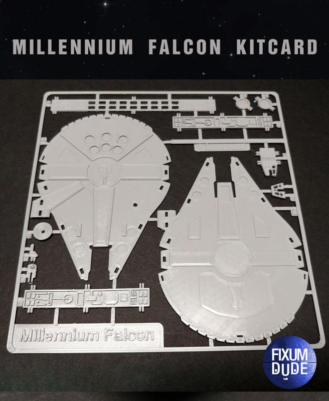 Star Wars Millennium Falcon Kit Card by Fixumdude