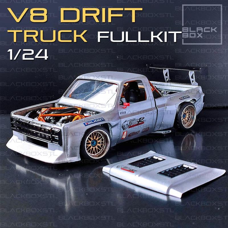 V8 DRIFT TRUCK FULL MODELKIT 1-24th