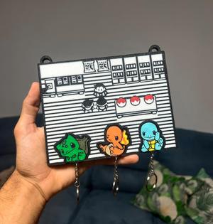 Pokemon Starters Keychain holder and keychains