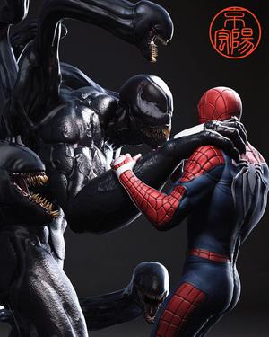 Venom vs Spiderman 3D print model