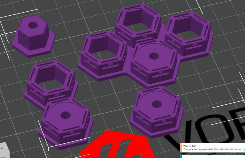 Honeycomb storage wall 4mm countersunk inserts