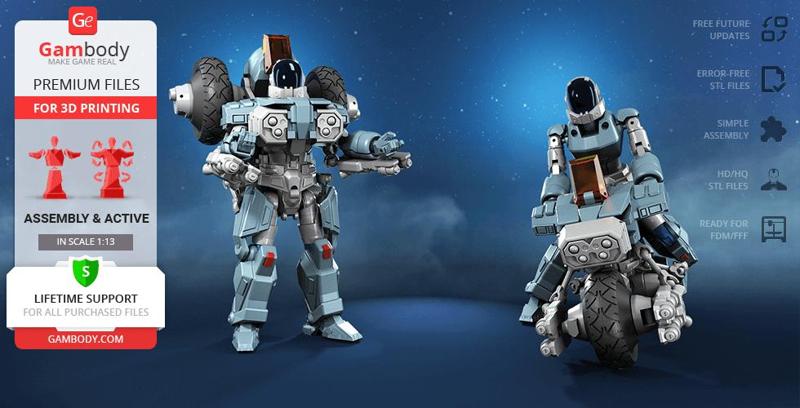 Robotech VR-052 Cyclone 3D Printing Model | Assembly + Action