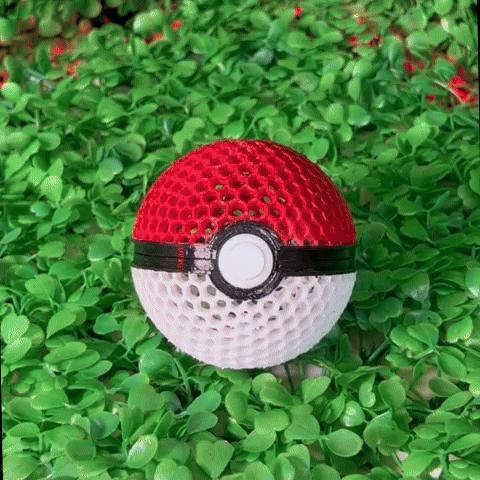 Airless Pokeball –  Pokemon ball – STL & 3mf Multicolor