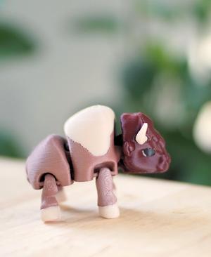 Bendy Bison- Articulated Fidget Bison- Keychain – Ludo 3D Printed Flexy Fidget Toy – buffalo