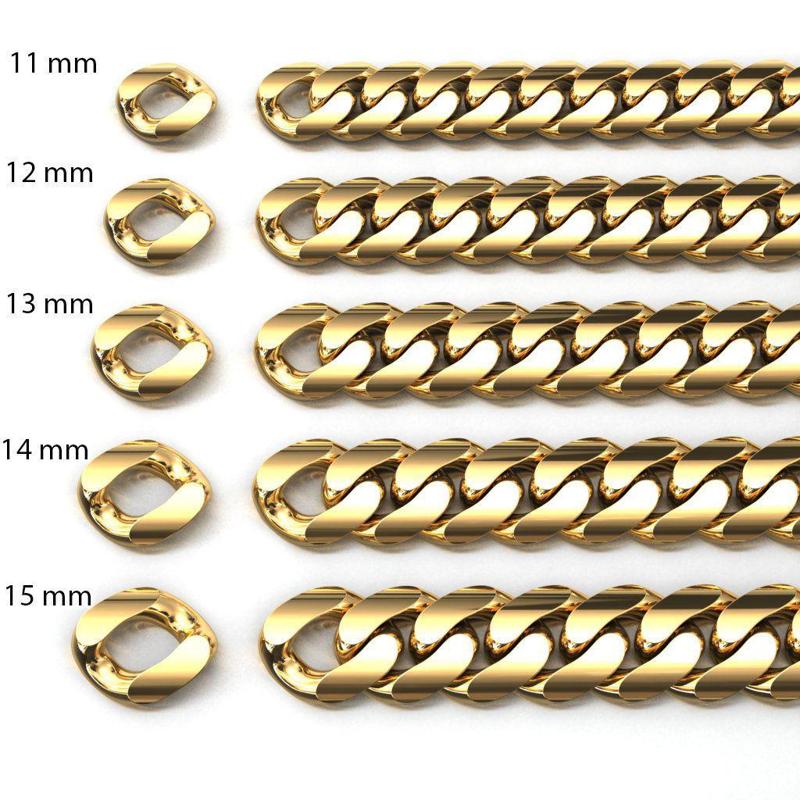 5 SIZE MIAMI CUBAN LINK PONG SET FOR BRACELET OR NECKLACE 3D Model Collection