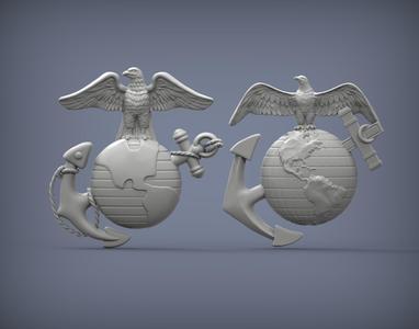 US Marine Corps Globe and Anchor Insignia Set