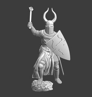 Medieval Teutonic Knight – Horned Crest