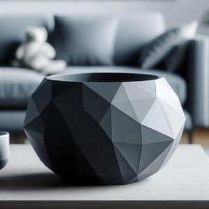 Low Poly Bowl Designer “Cracked Stone”
