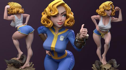Vault Girl Multi Version STL SFW NSFW